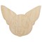 Chihuahua Dog Head Unfinished Wood Shape Piece Cutout for DIY Craft Projects